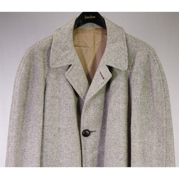 Harris Tweed Yarmouth Royal Store Limited Gray Overcoat Coat 46R - Picture 3 of 8